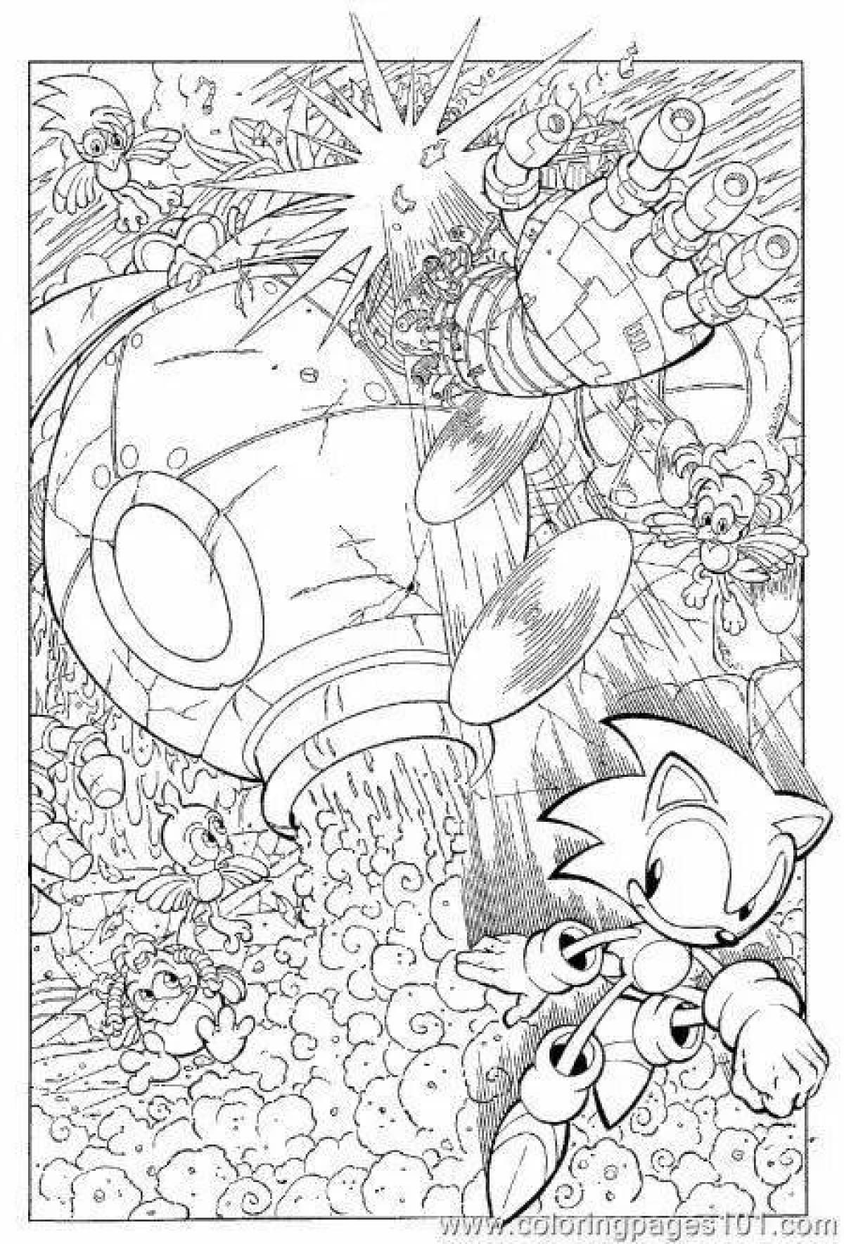 Color dazzling coloring sonic by numbers
