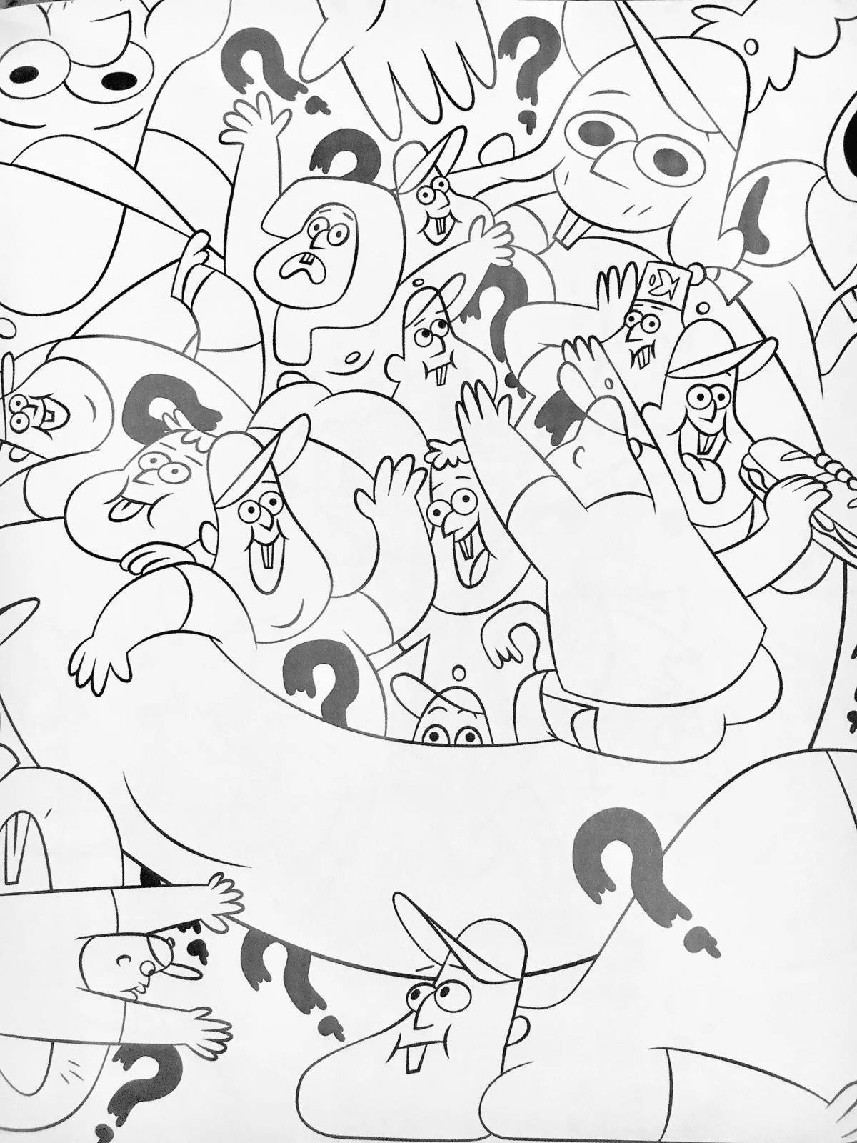 Gravity Falls fun anti-stress coloring book