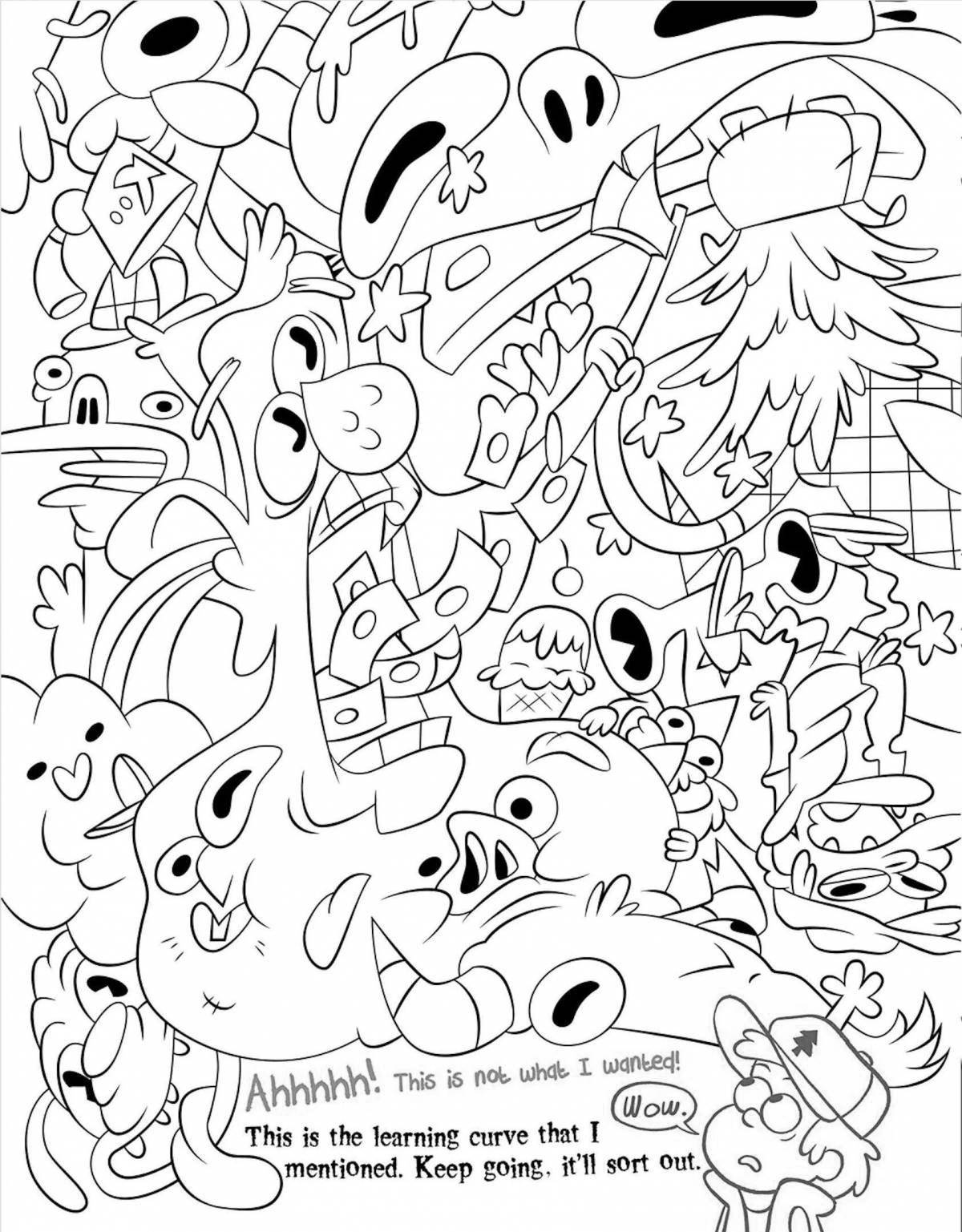 Gravity falls soothing anti-stress coloring book