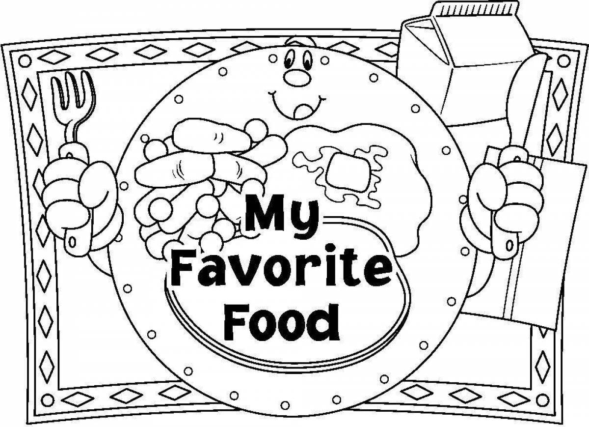 Appetizing food coloring book