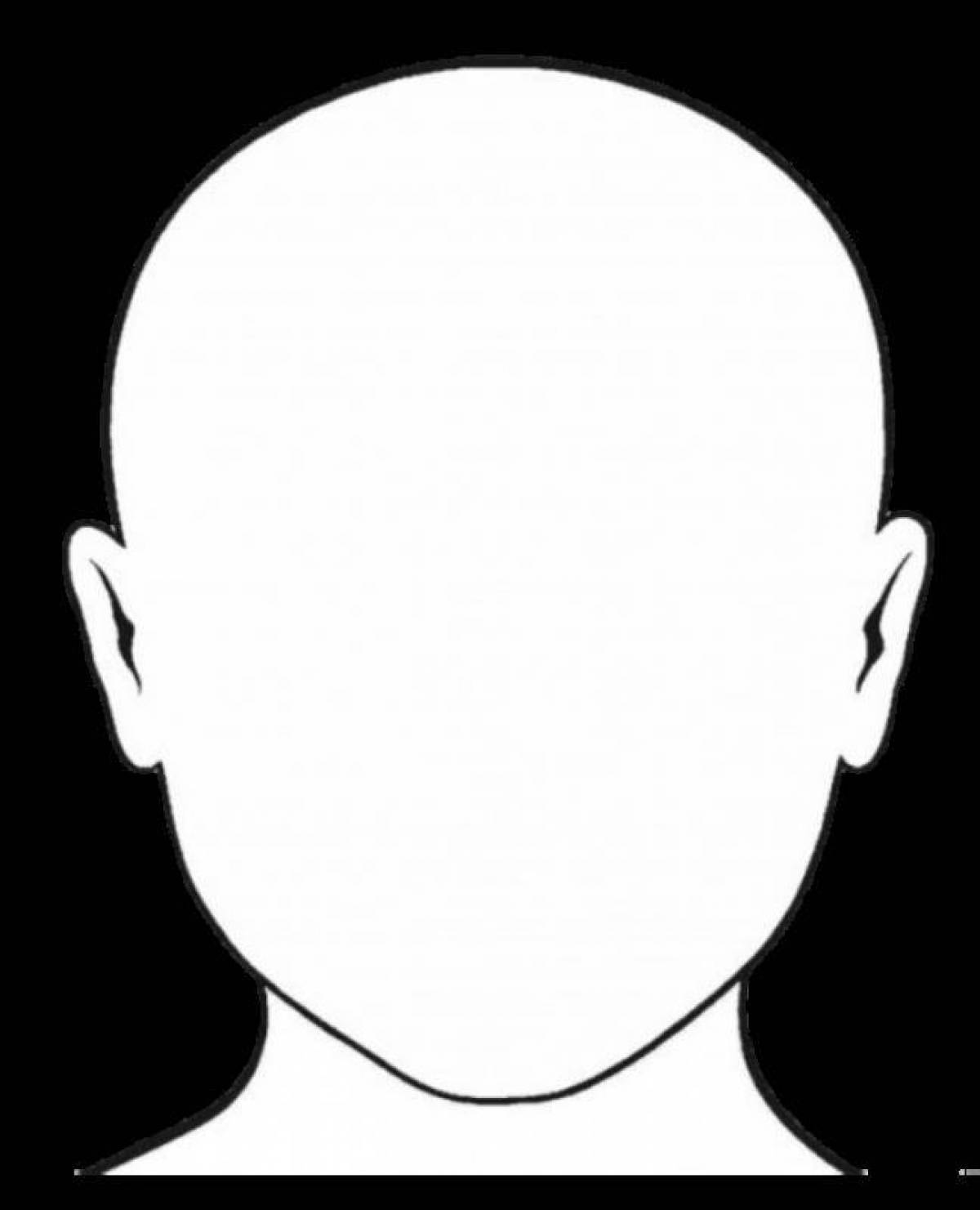 Happy face painting without hair