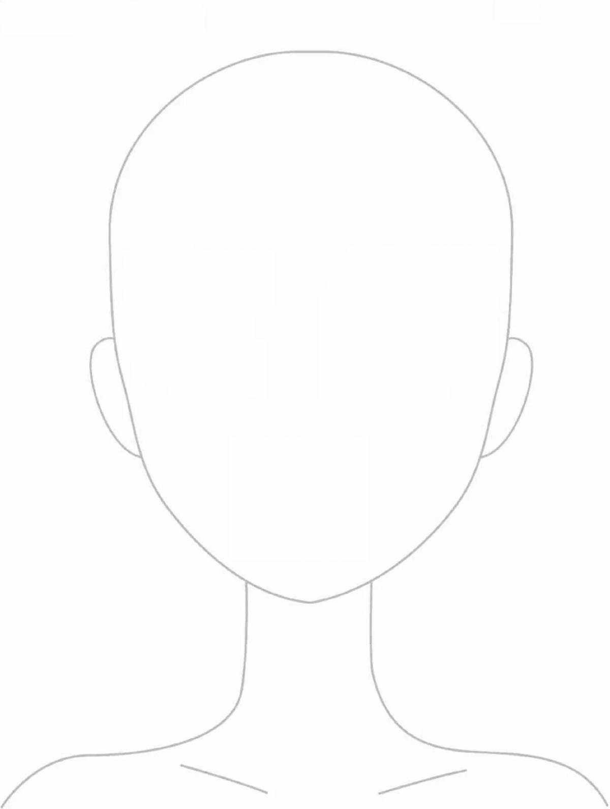 Animated face coloring without hair