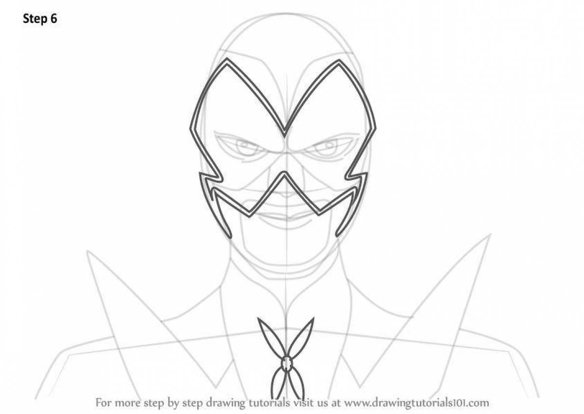 Coloring funny ladybug