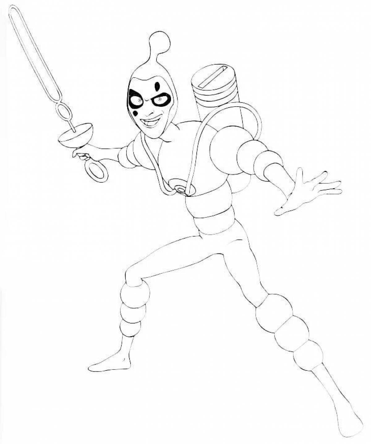 Coloring cute ladybug