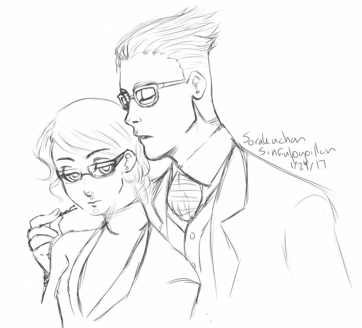 Coloring page ladybug hawk