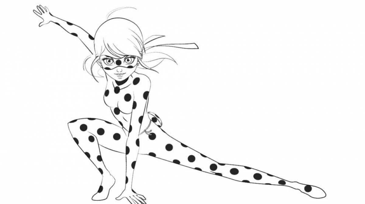 Attractive ladybug hawk coloring book