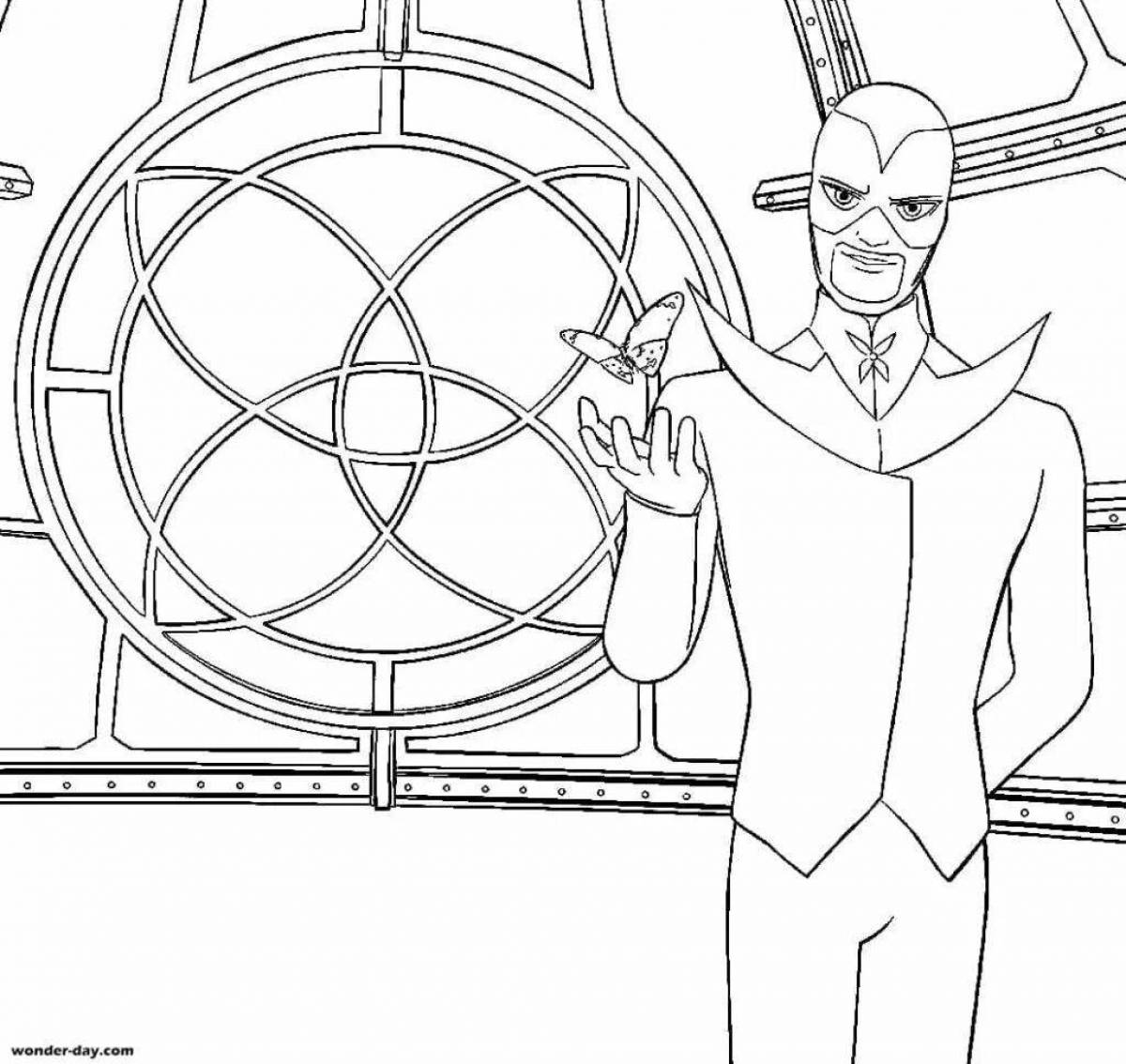 Coloring page incredible ladybug