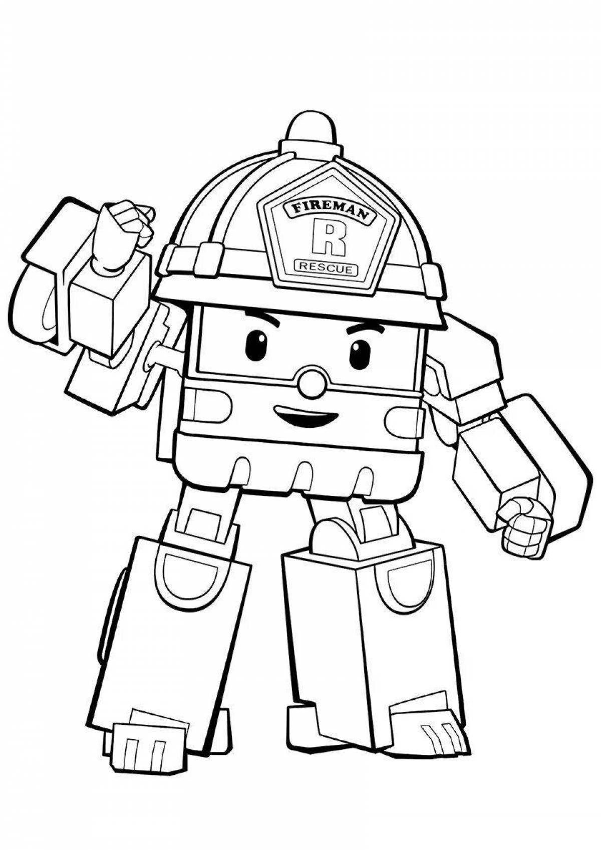 Сладкая раскраска robocar poly game