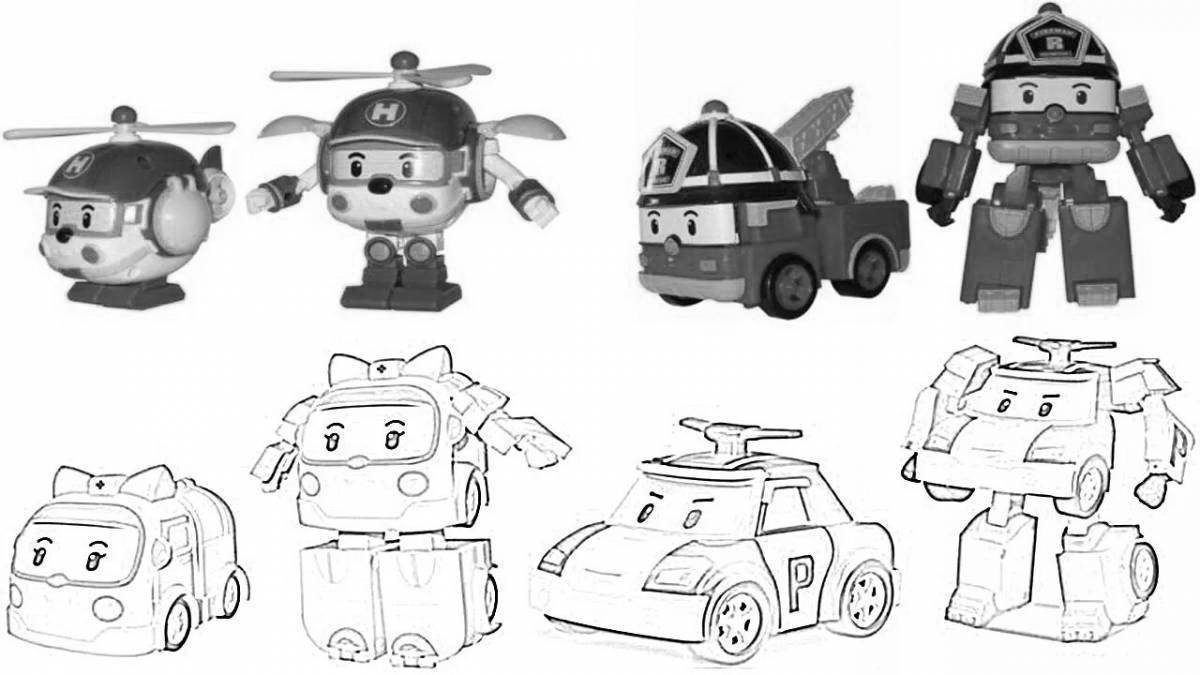 Прекрасная раскраска robocar poly game