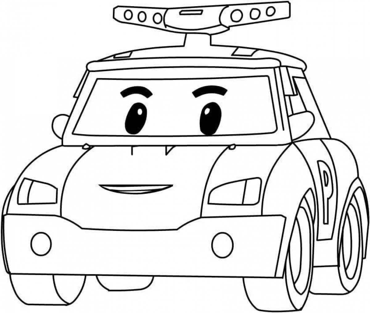 Delightful coloring robocar poly game