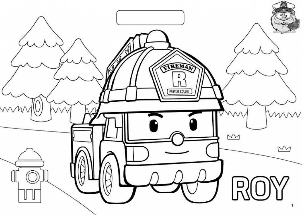 Comic coloring robocar poly game