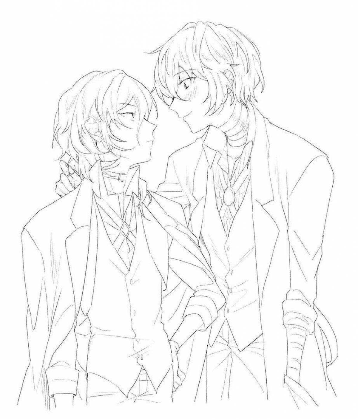 Dazai and chuya's exciting coloring book