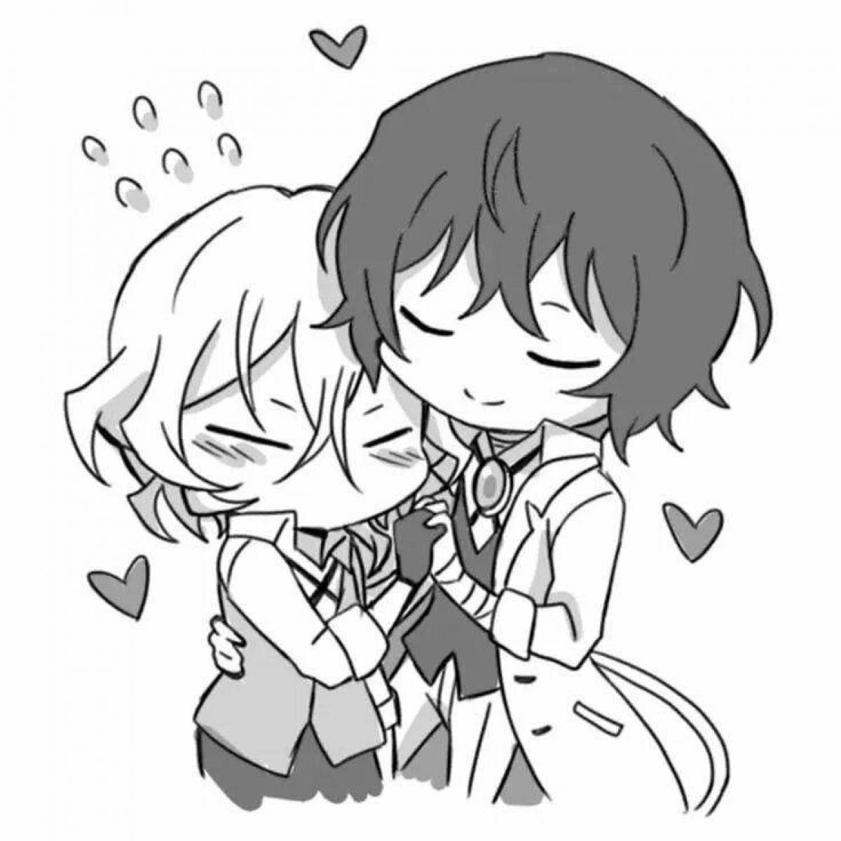Magic dazai and chuya coloring book