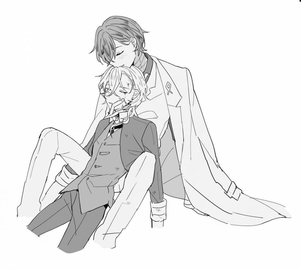 Delightful dazai and chuya coloring book