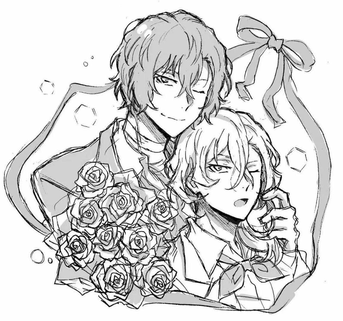 Nice dazai and chuya coloring book