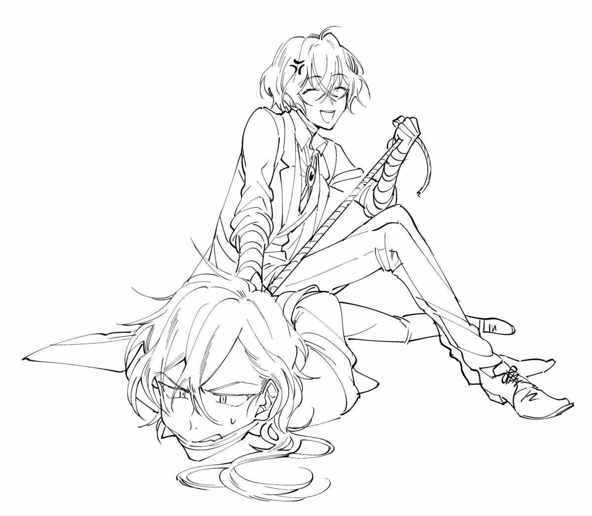 Majestic dazai and chuya coloring book