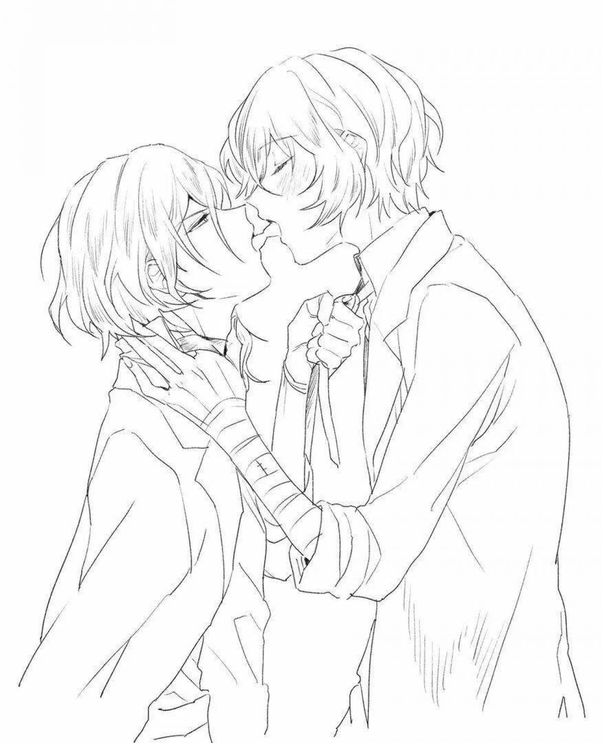 Stylish dazai and chuya coloring book