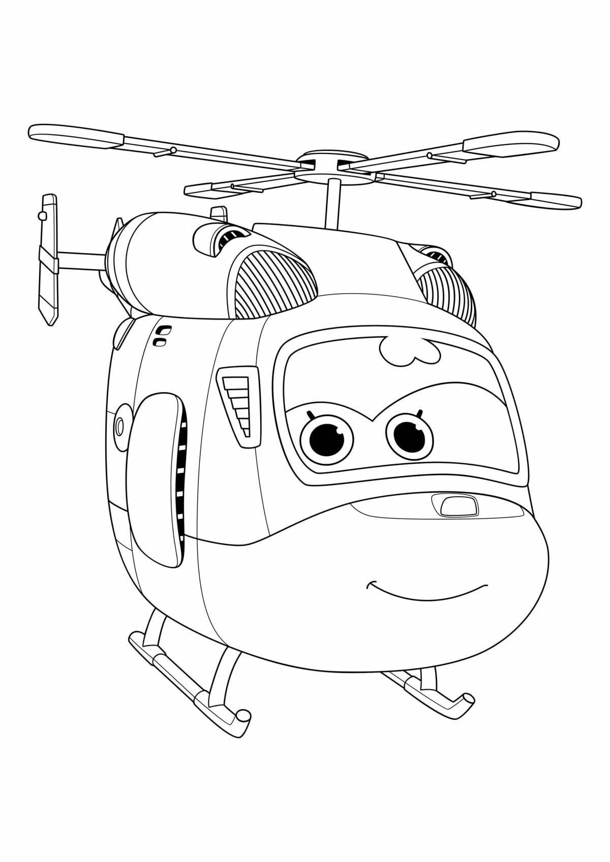 Coloring page playful dizzy super wings