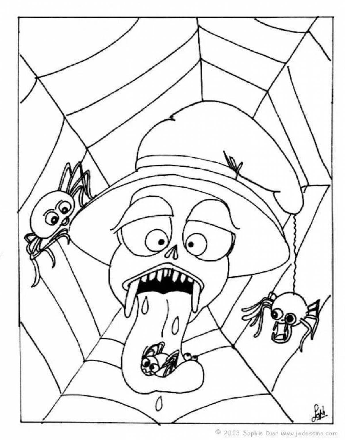 Creepy horror coloring pages for kids