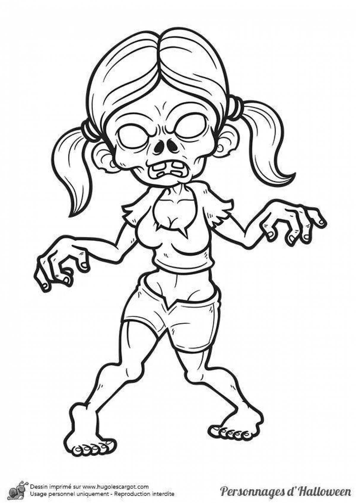 Scary horror coloring pages for kids
