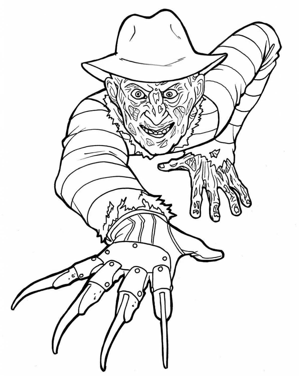 Chilling horror coloring pages for kids