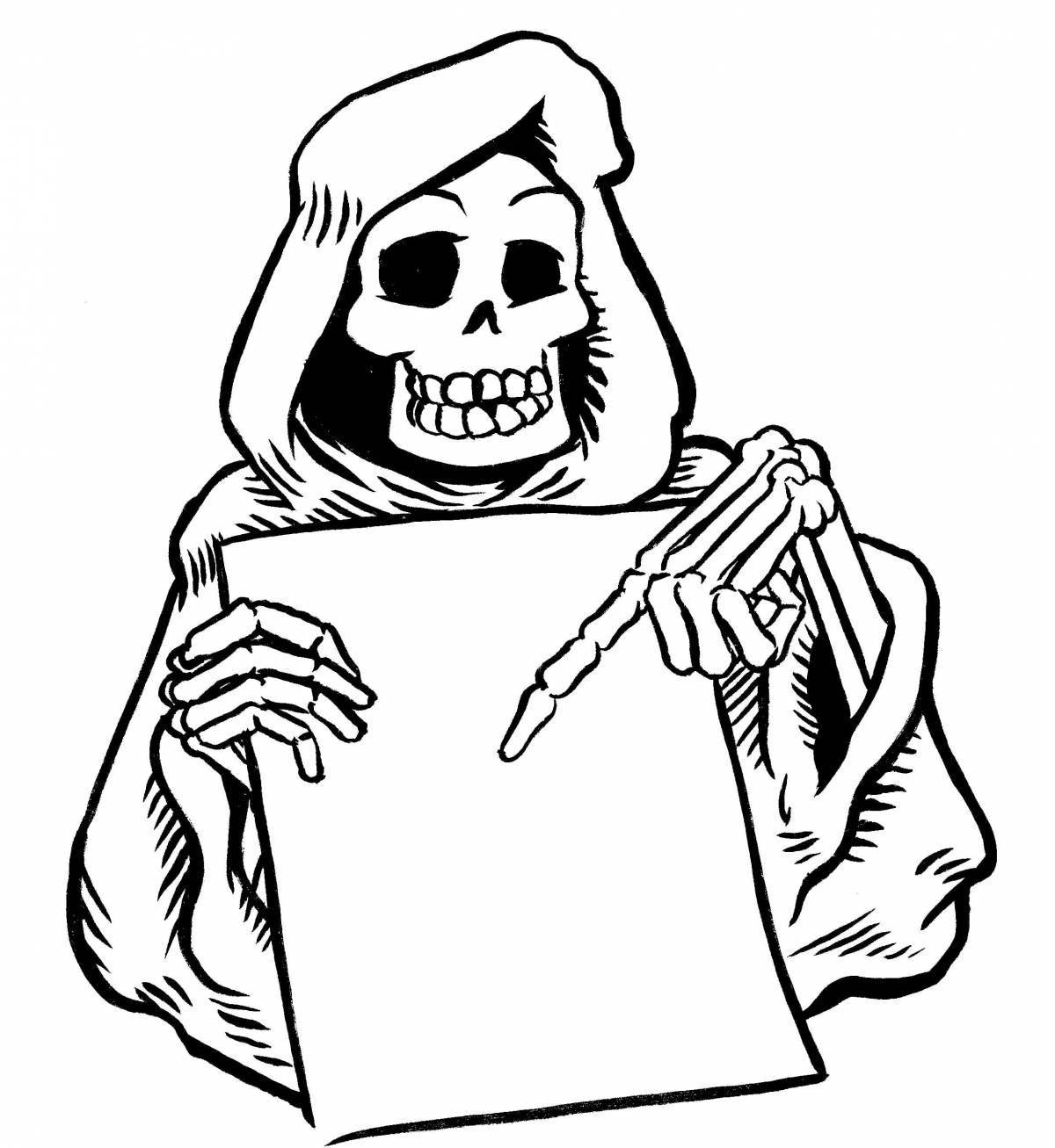 Spooky horror coloring pages for kids