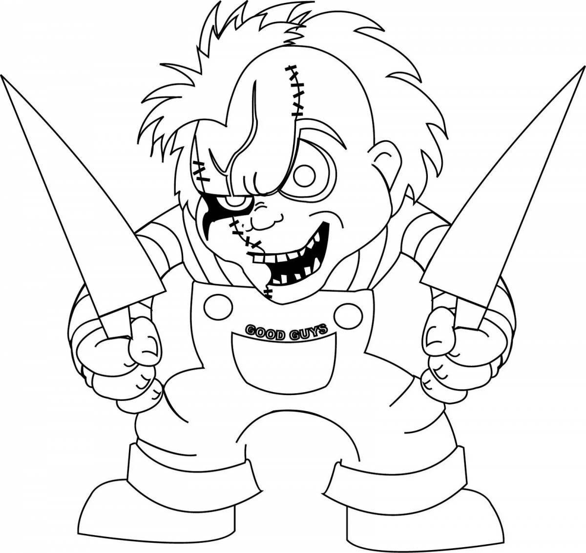 Ghost horror coloring pages for kids