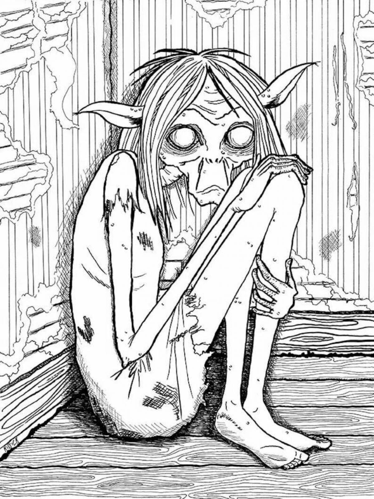 Terrifying horror coloring pages for kids