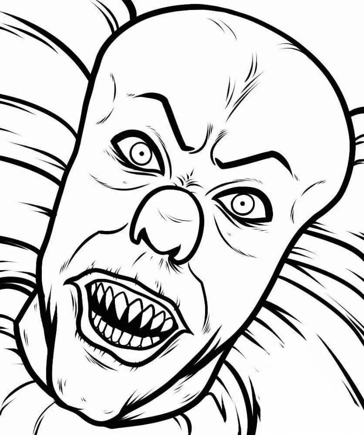 Disturbing horror coloring pages for kids