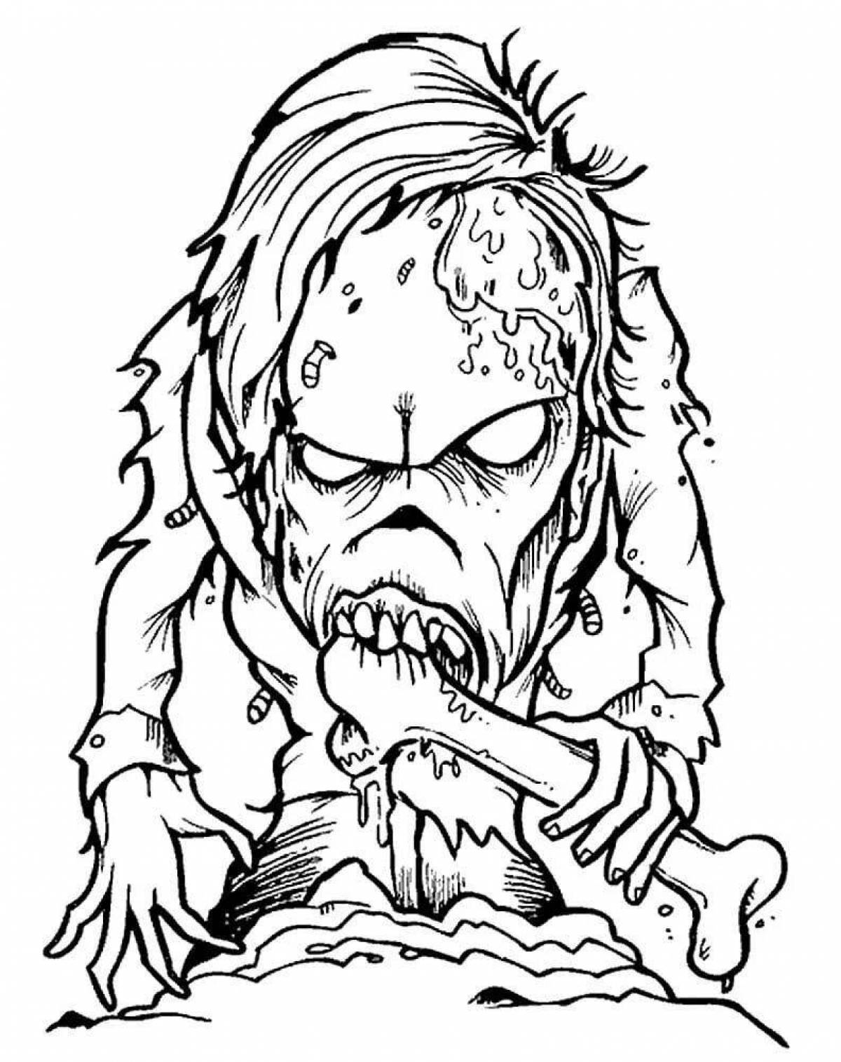 Hair-raising horror coloring pages for kids