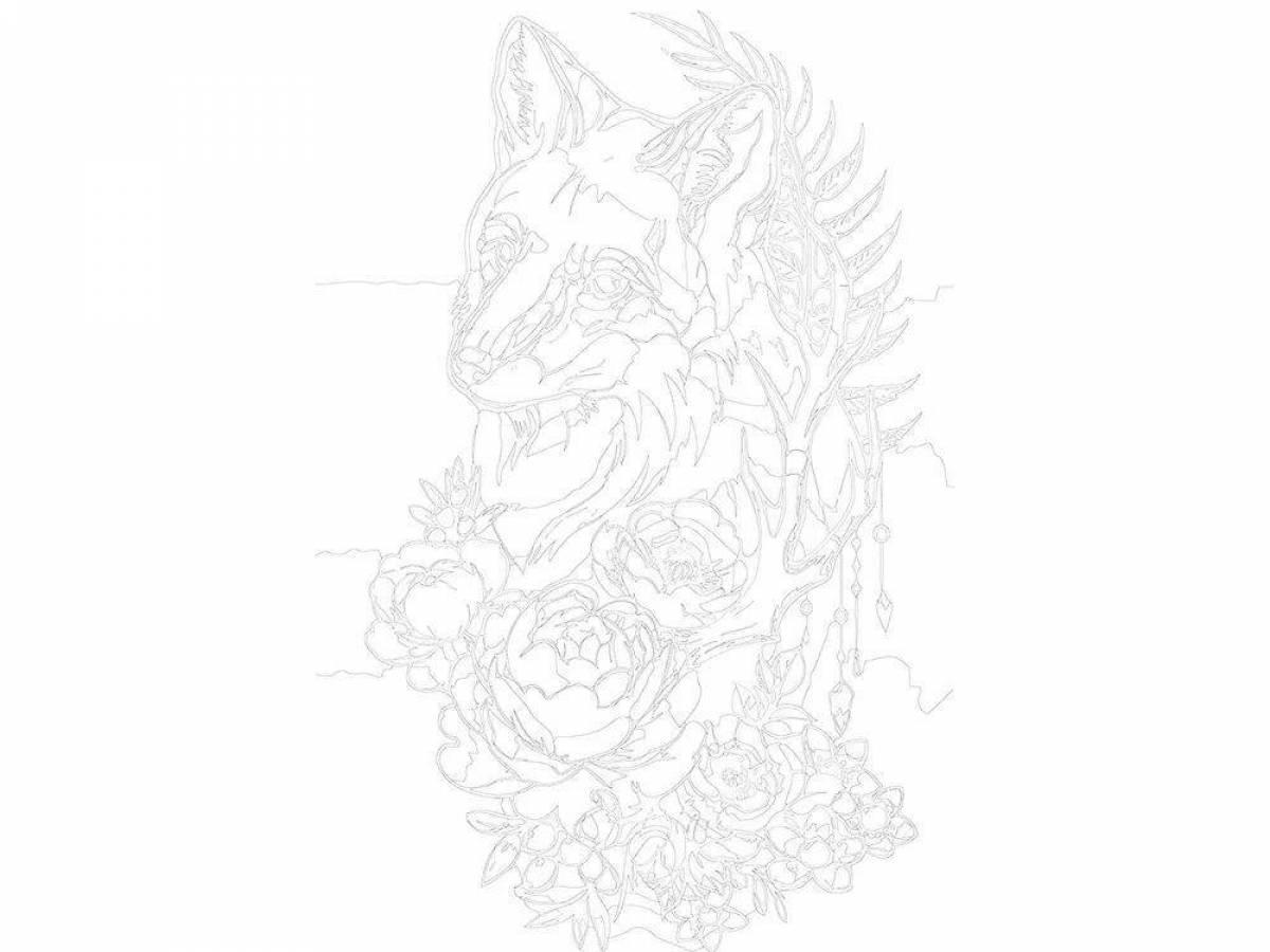Amazing Fox by Numbers Coloring Page