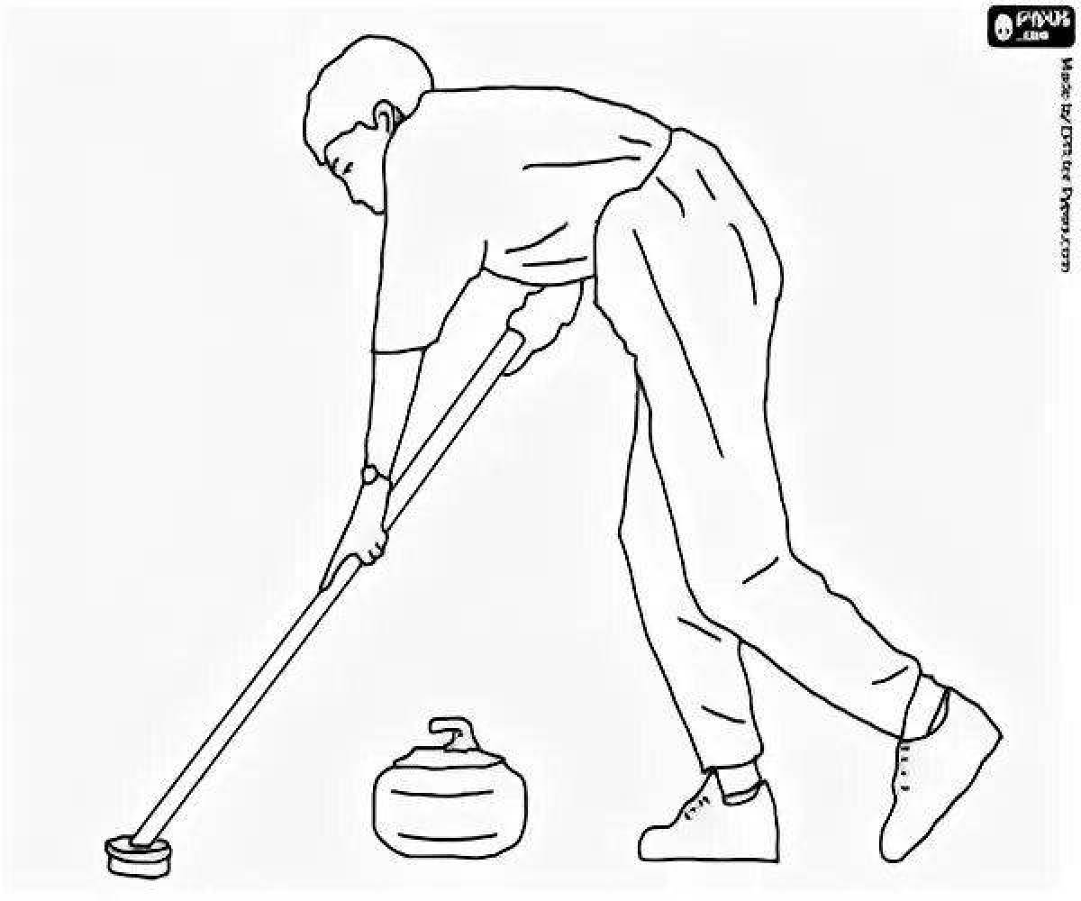 Стимулирующая раскраска для керлинга