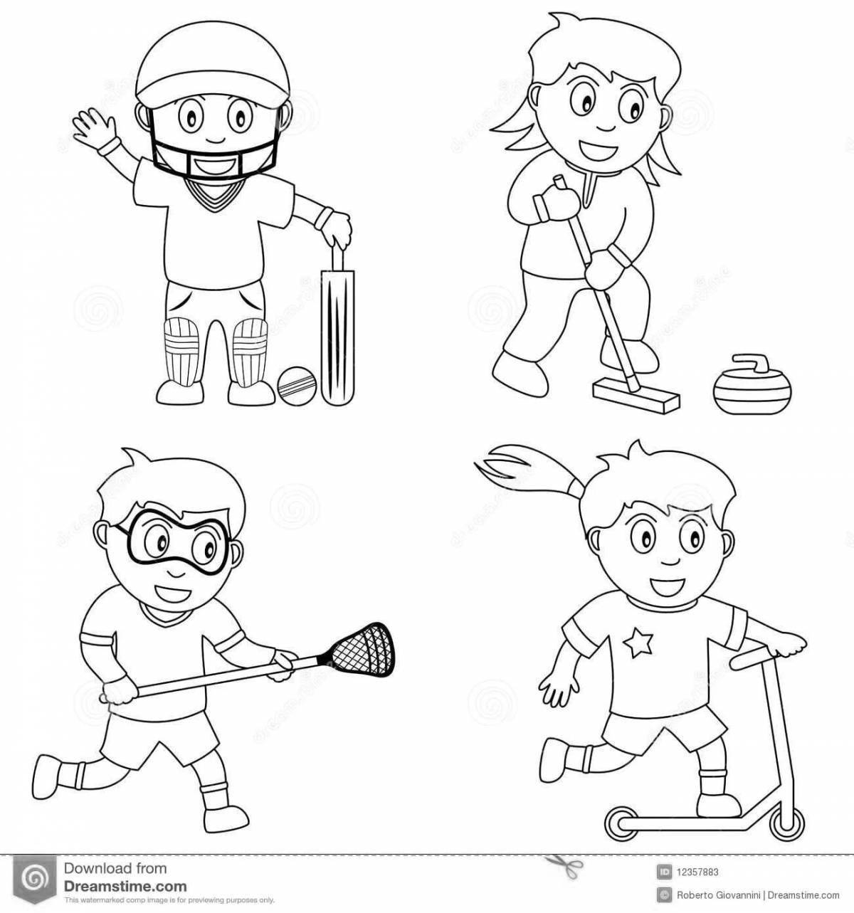 Inspirational curling coloring book