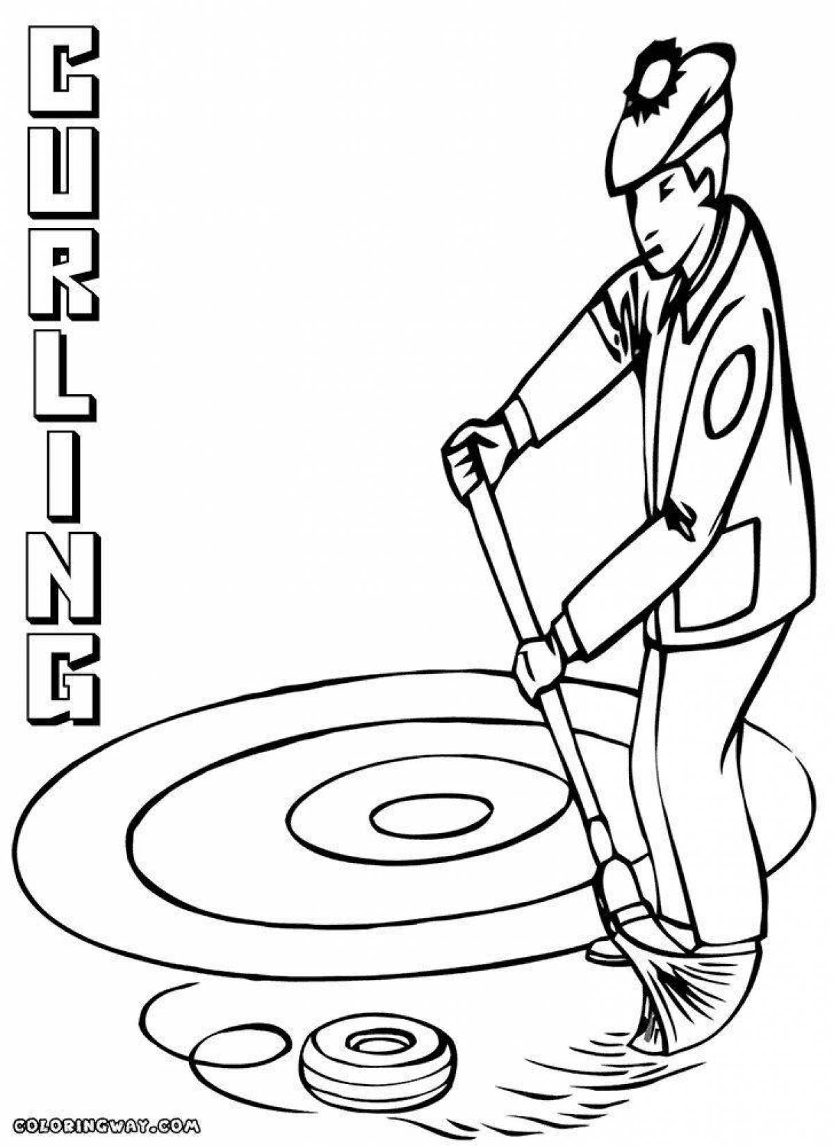 Fascinating curling coloring book
