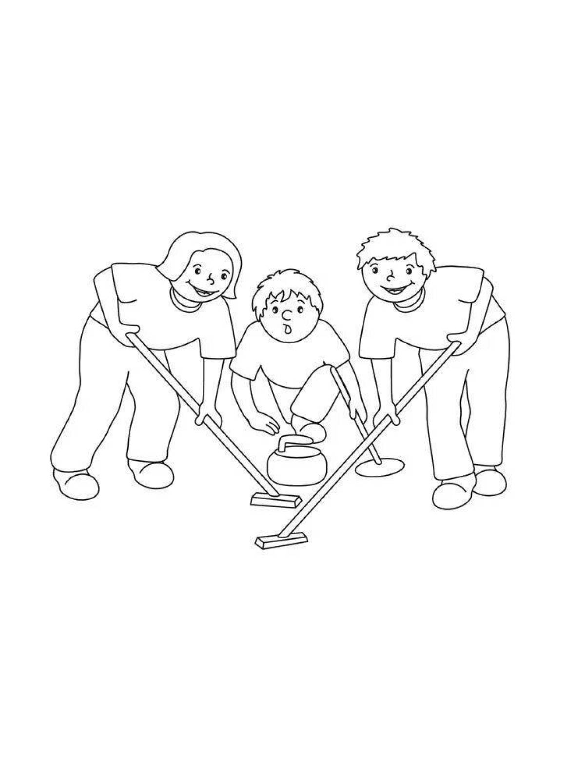 Coloring page hypnotic curling