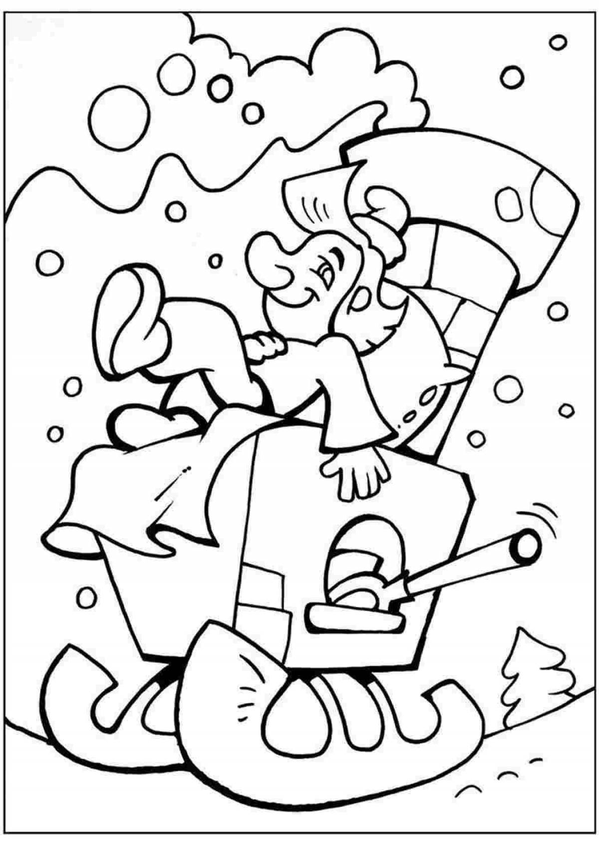 Coloring funny pike and emela