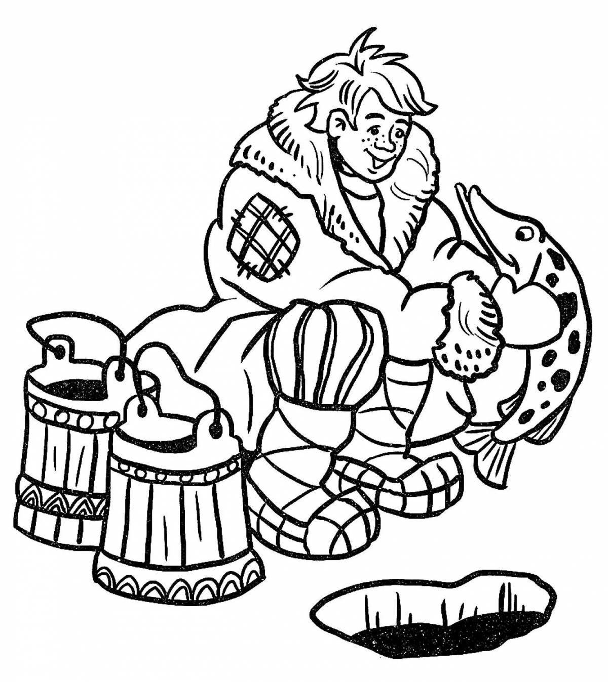 Adorable pike and emela coloring