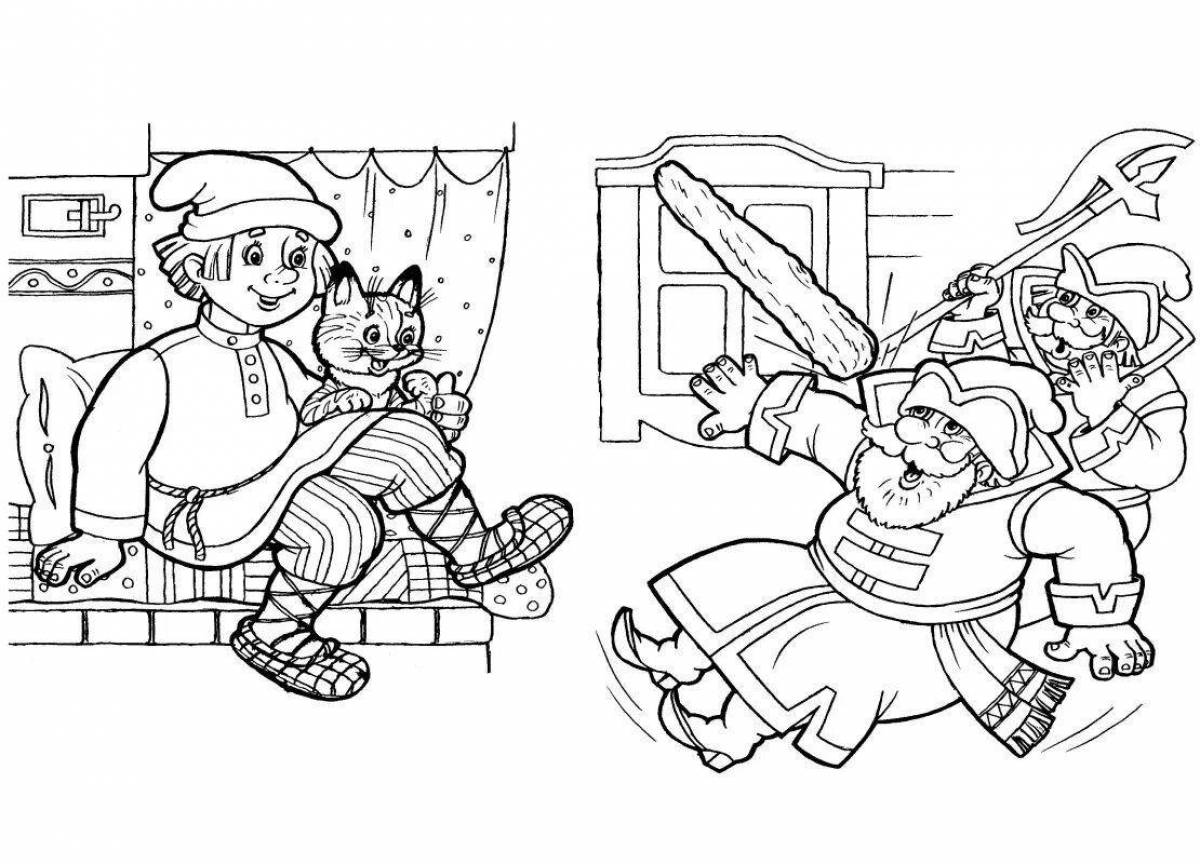 Exquisite pike and emela coloring page