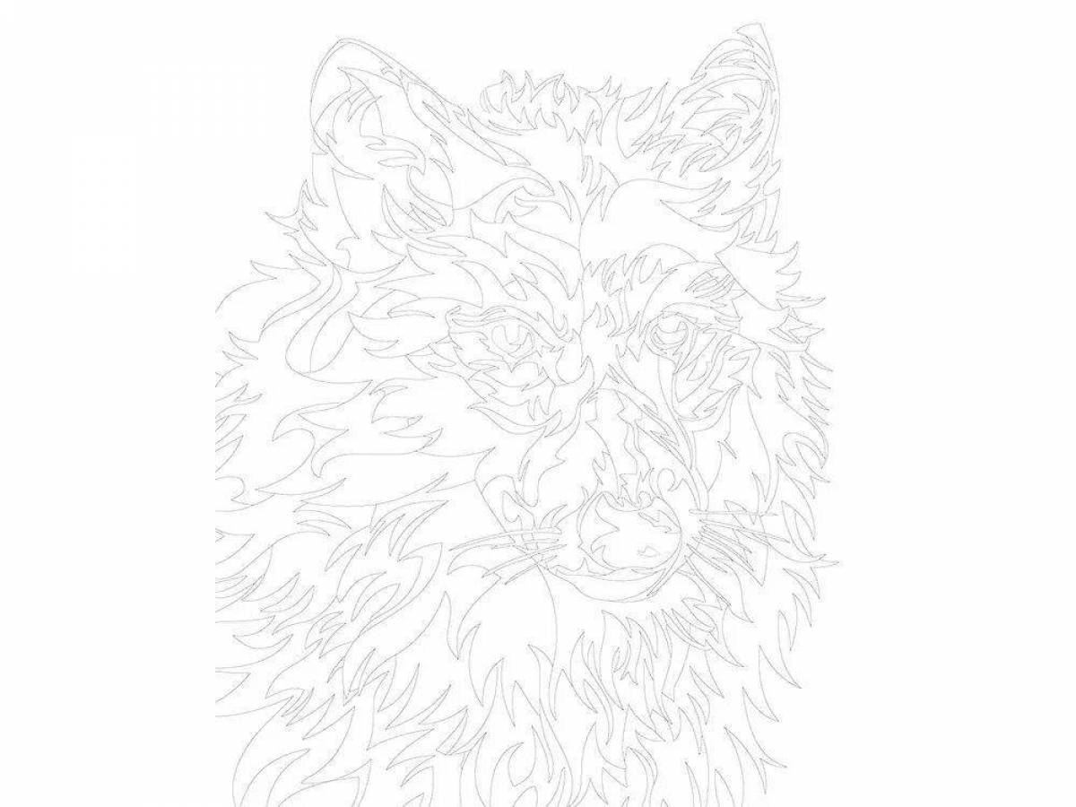 Awesome wolf by numbers coloring book