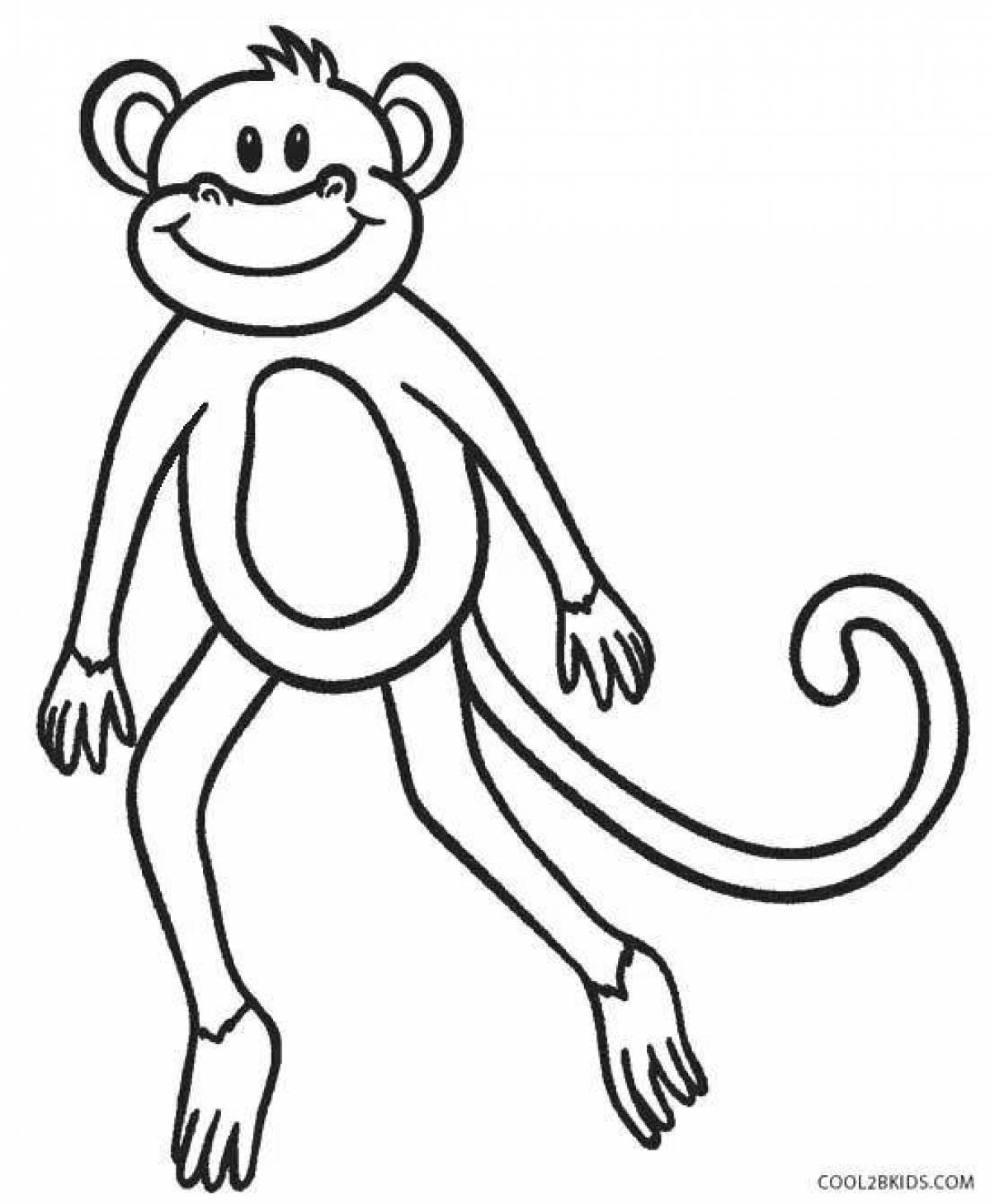 Буйная раскраска обезьяна и очки