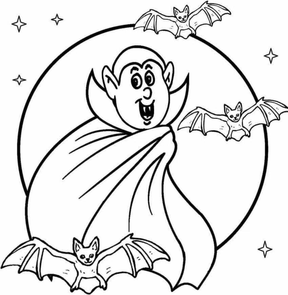 Creepy vampire coloring book for kids