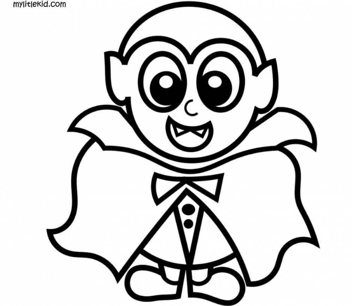 Spooky vampire coloring book for kids