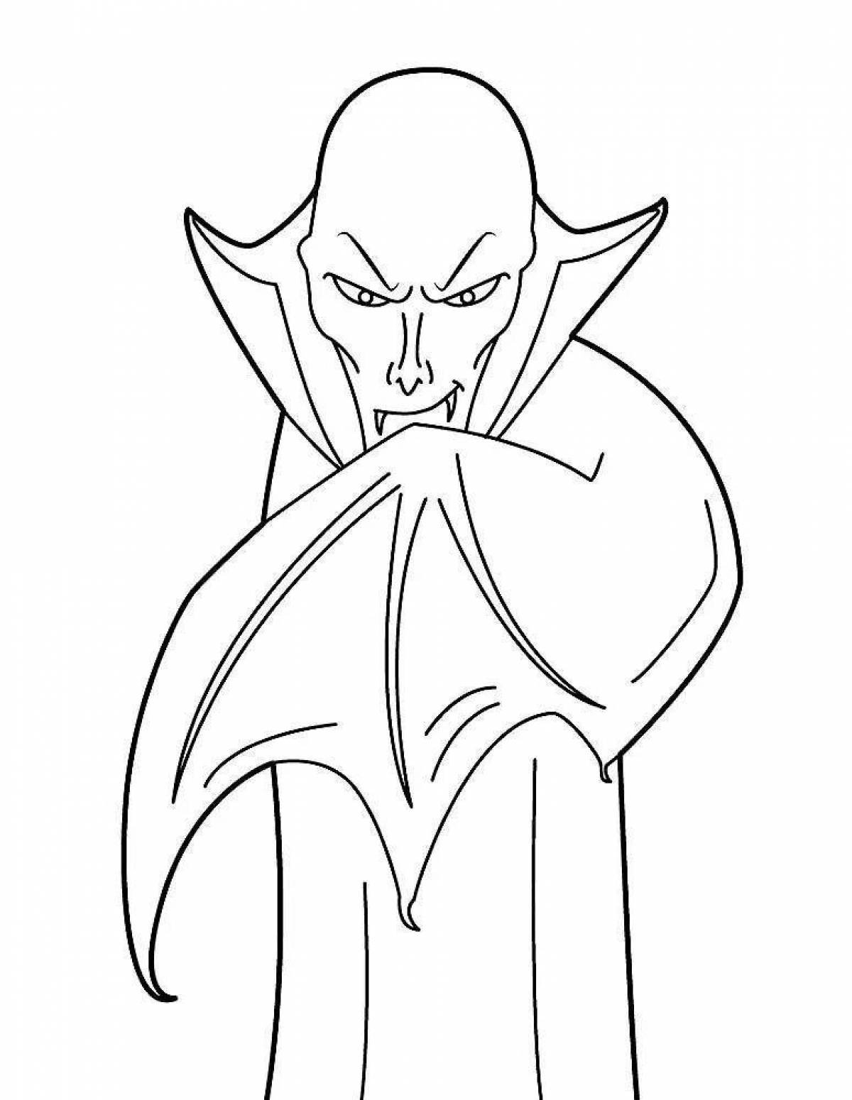Chilling vampire coloring book for kids