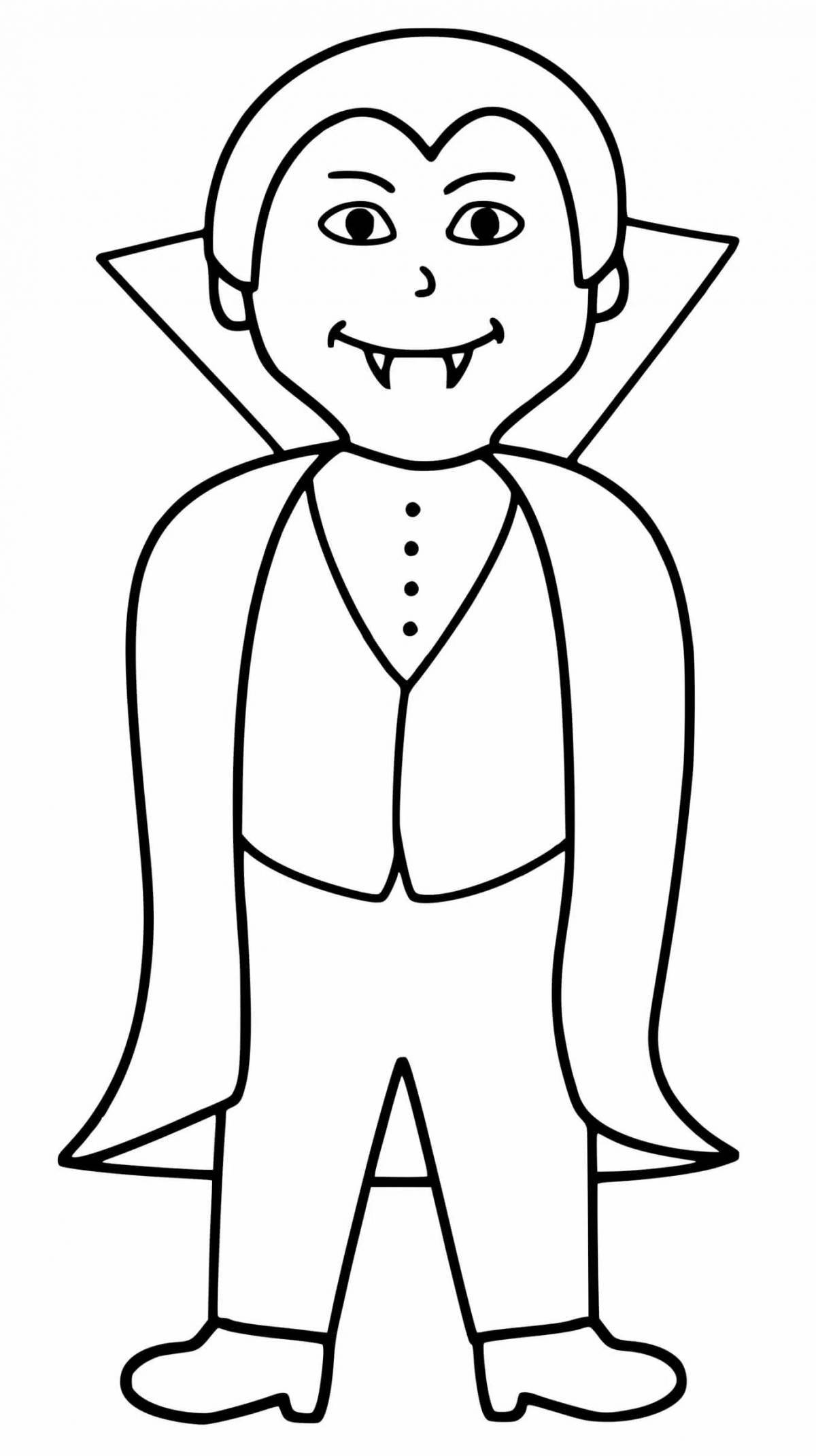 Grim vampire coloring book for kids