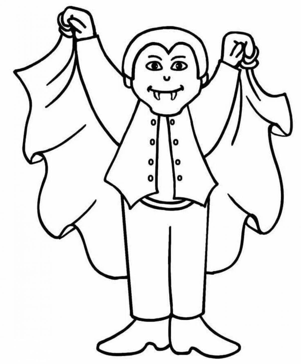 Terrible vampire coloring book for kids