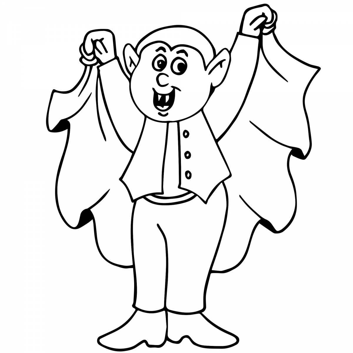 Vampire coloring page for kids