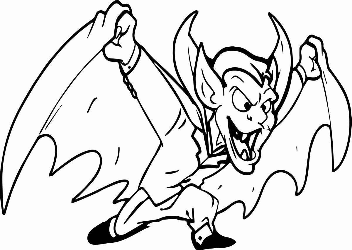 Monstrous vampire coloring book for kids