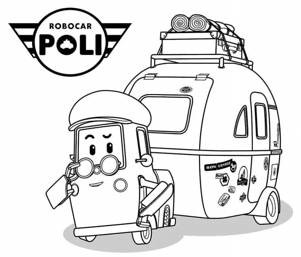 Charming coloring baki poly robocar