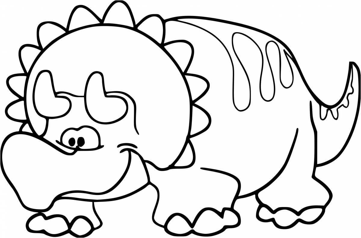 Amazing Triceratops Coloring Page