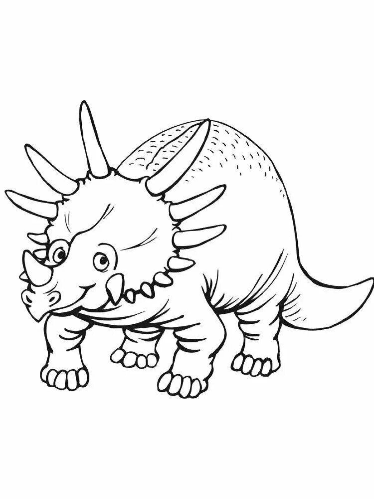 Coloring page wonderful triceratops